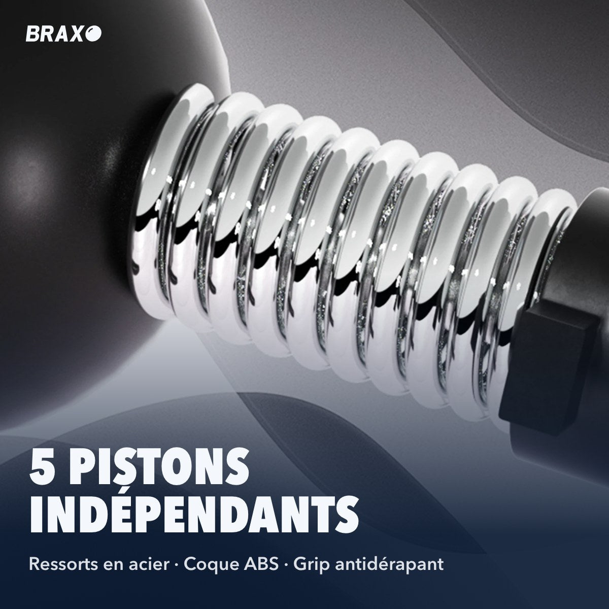 Les 5 pistons à ressort en acier de BRAXO