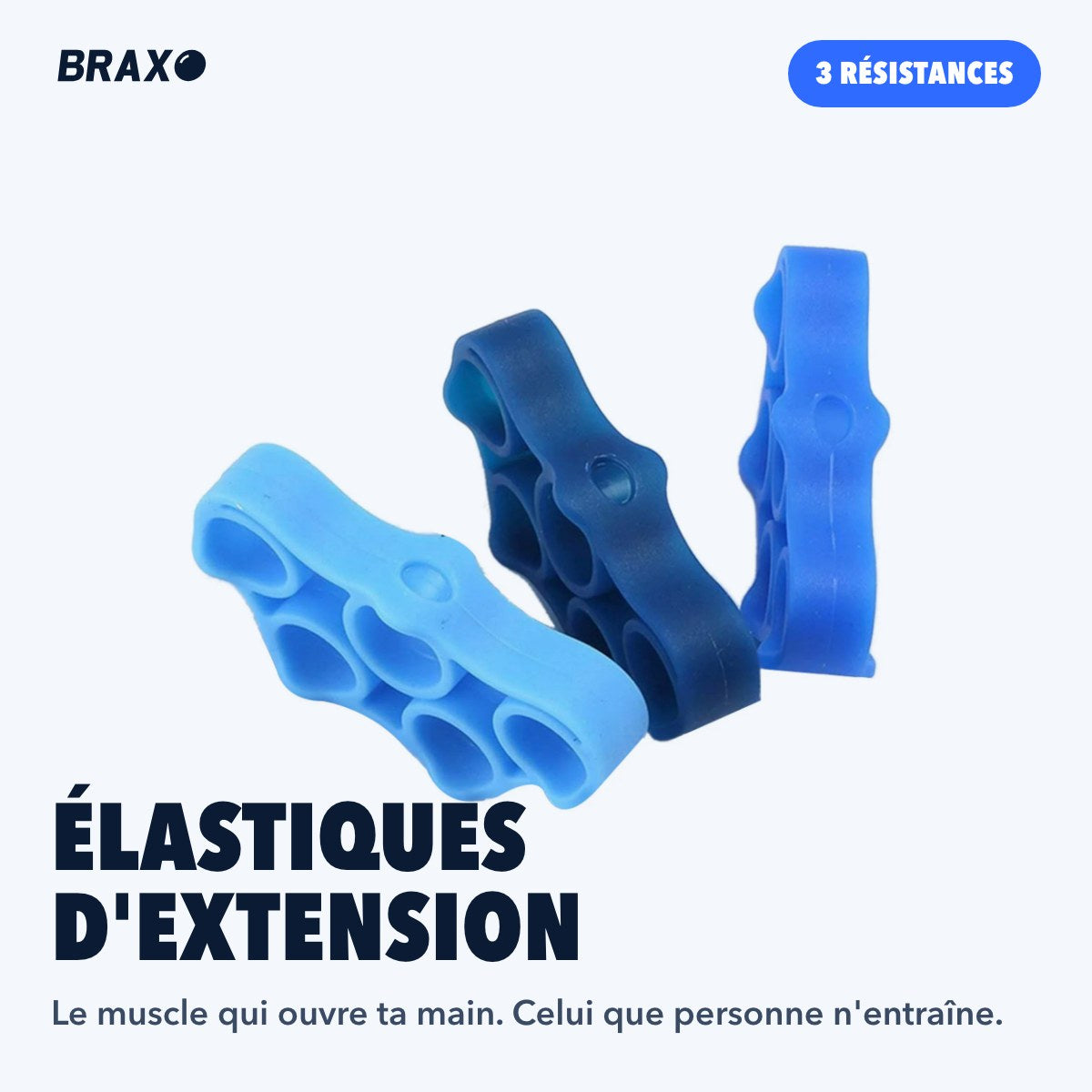 Élastiques d'extension BRAXO, 3 résistances