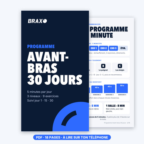 Programme Avant-bras 30 jours BRAXO, couverture du PDF